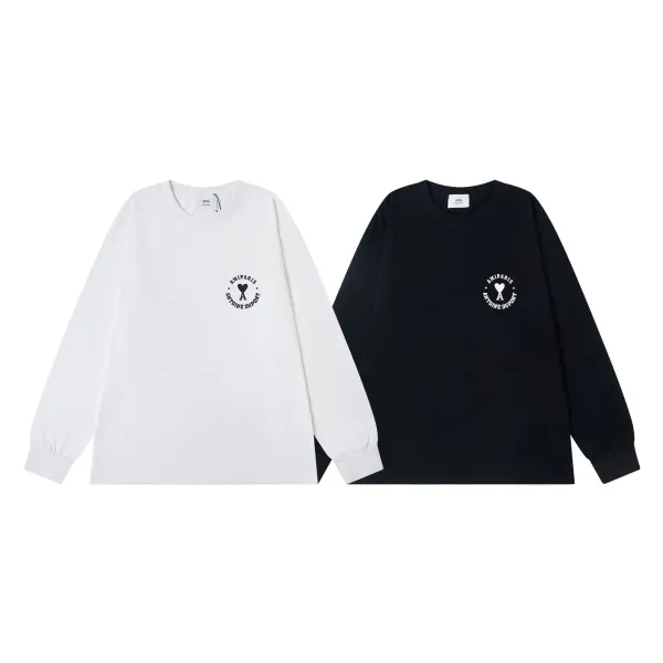 Ami x GAP Heart Logo Long-Sleeve T-Shirt White - 8