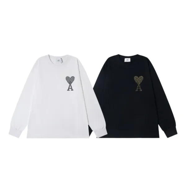 Ami x GAP Heart Logo Long-Sleeve T-Shirt White - 9