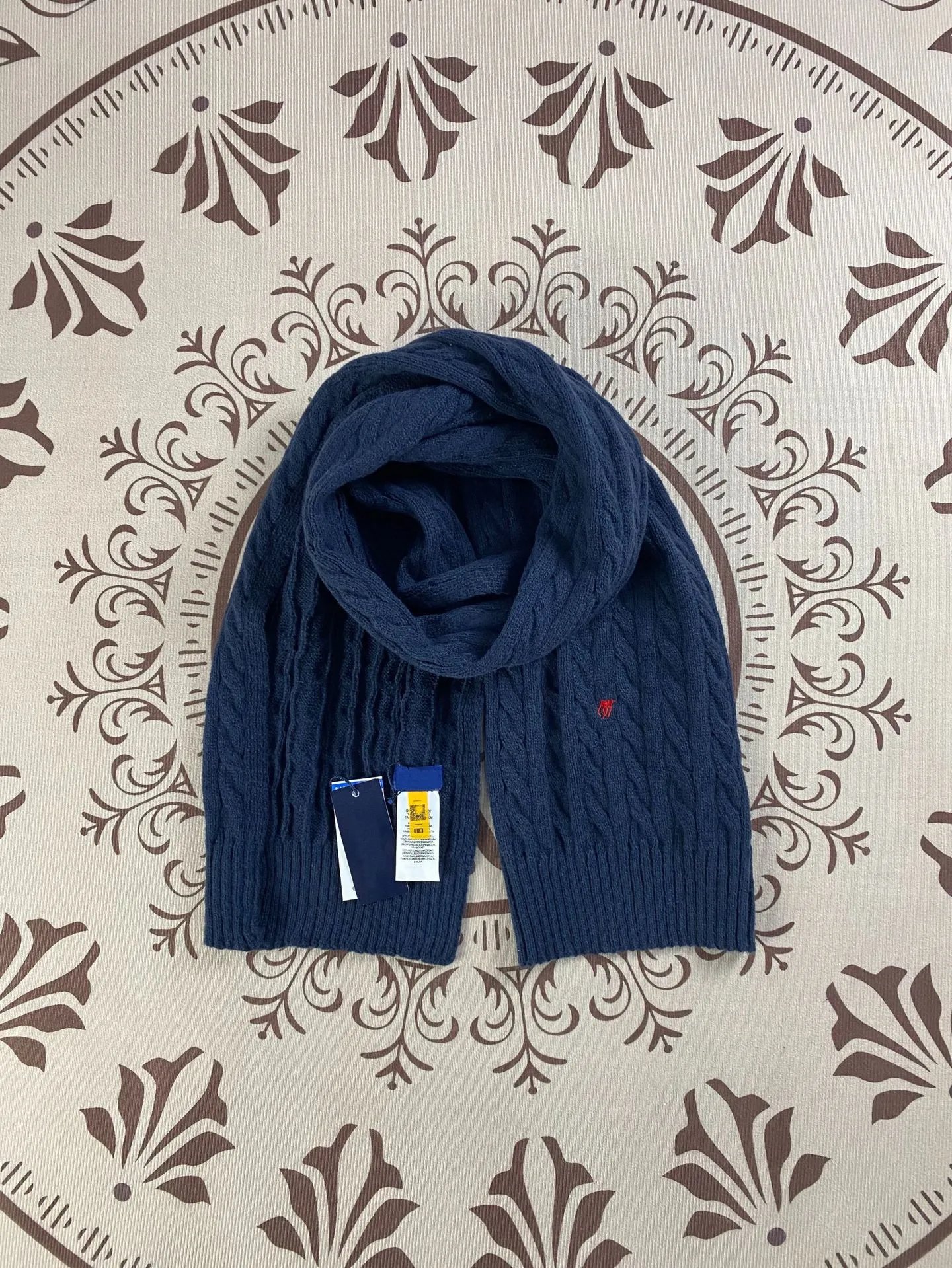 Polo Ralph Lauren Cable Knit Scarf Burgundy - 21