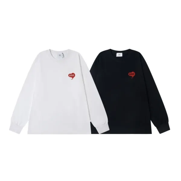 Ami x GAP Heart Logo Long-Sleeve T-Shirt White - 5