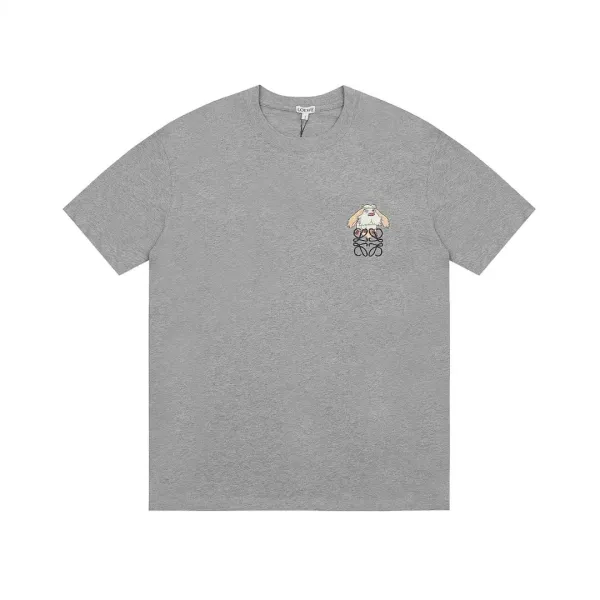 Loewe Bunny Anagram Graphic T-Shirt Gray - 1