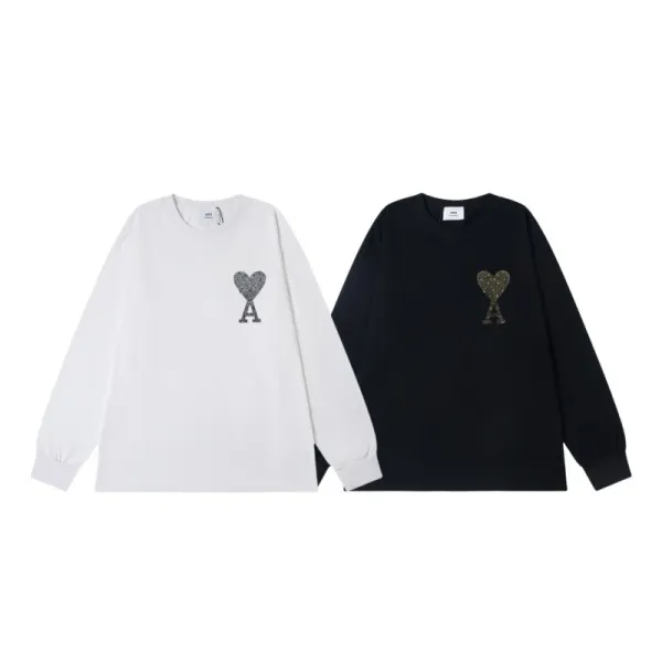 Ami x GAP Heart Logo Long-Sleeve T-Shirt White - 7