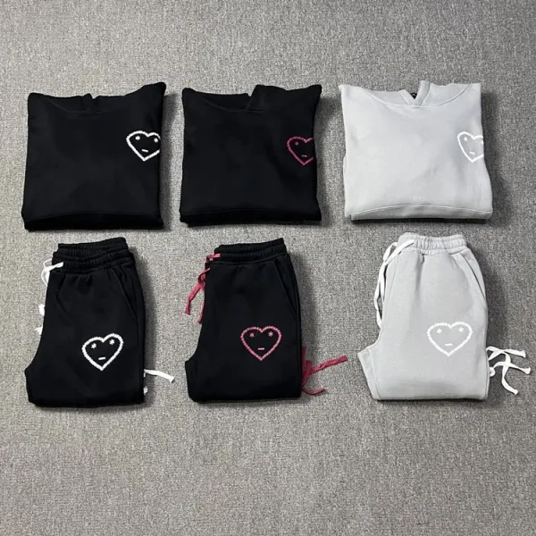 Play Comme des Garçons Heart Embroidery Black Sweatpants - 5