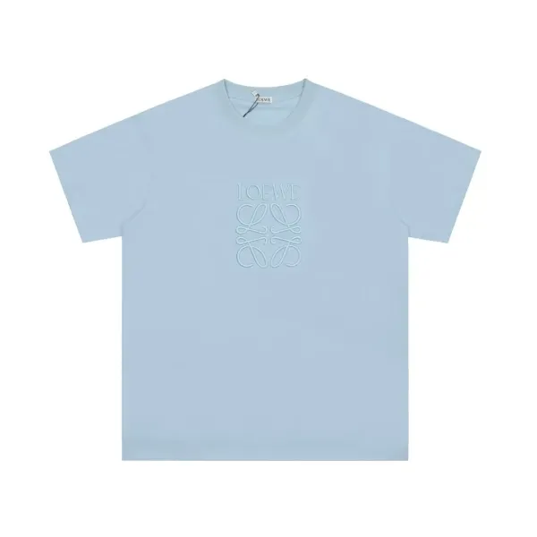 Loewe Anagram Embroidered T-Shirt Light Blue T-Shirt - 1