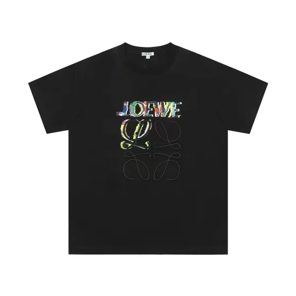Loewe Multicolor Logo Print Black T-Shirt - 1