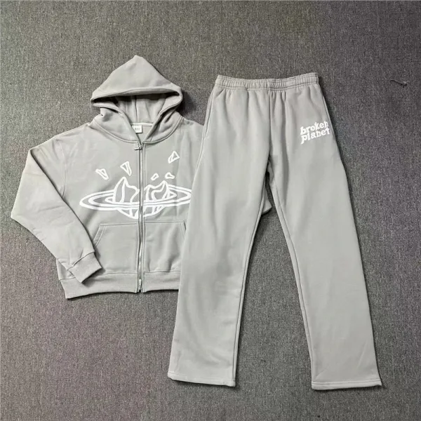 Vivienne Westwood x Broken Planet Gray Hoodie and Sweatpants Set - 1