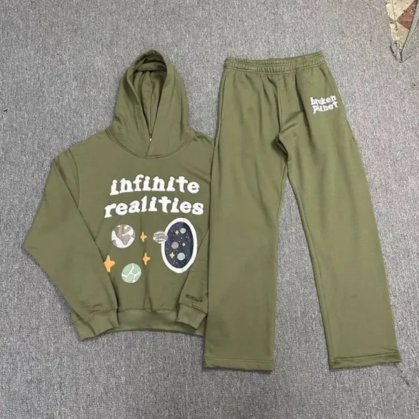 Broken Planet Heartless Love Hoodie Beige - 48