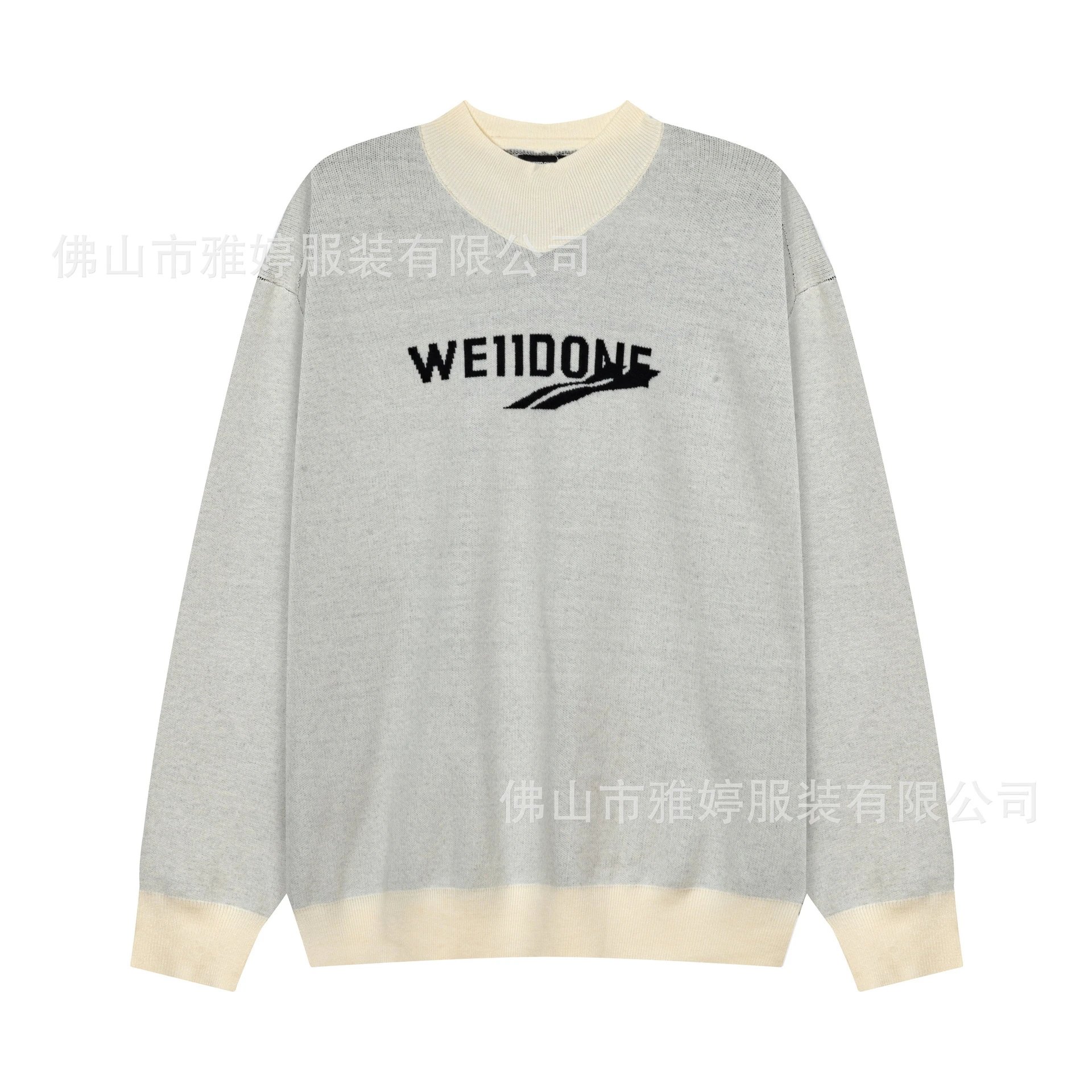 Wool Knit Zip-Up Hoodie with Chest Embroidery photo 3