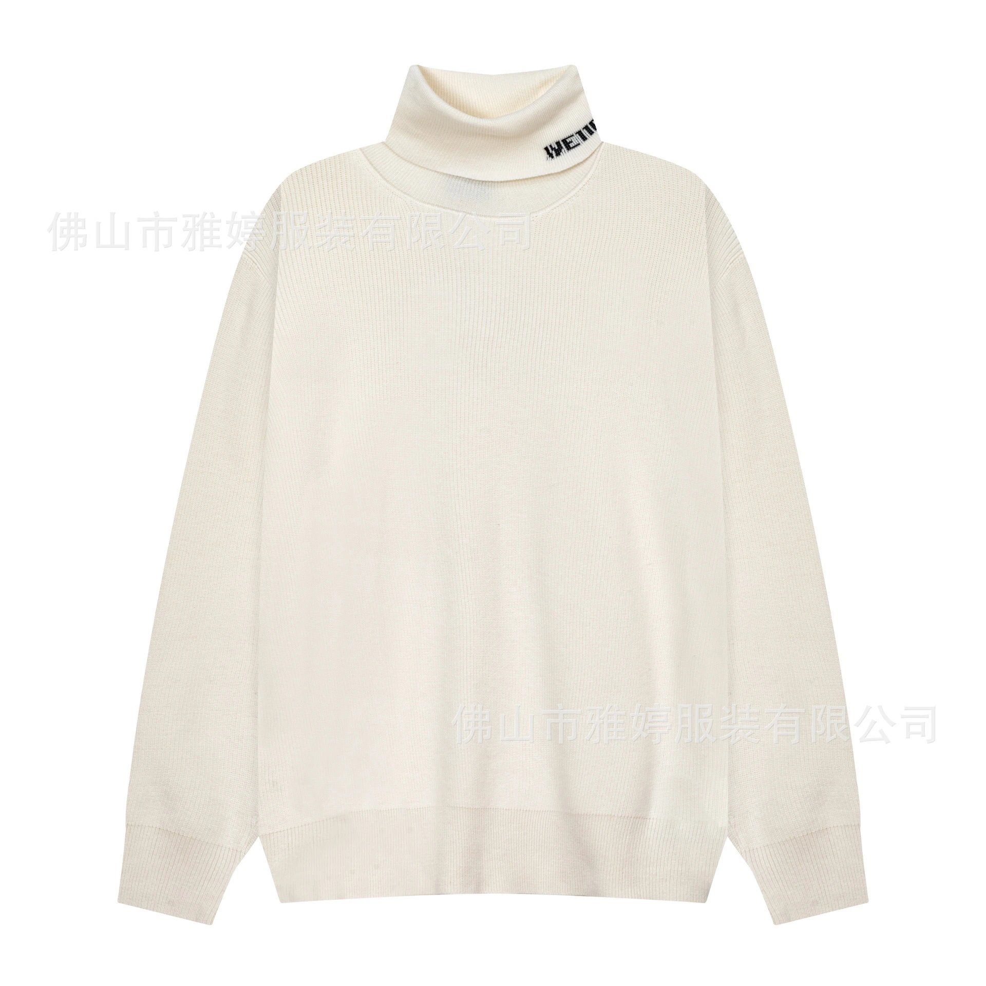 Wool Knit Zip-Up Hoodie with Chest Embroidery photo 5