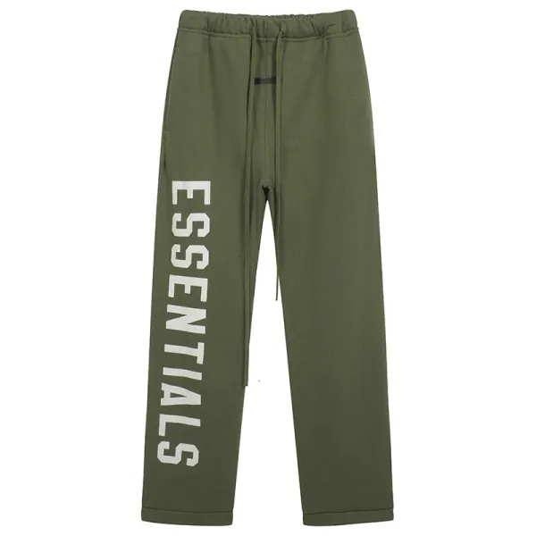 Fear of God Essentials Logo Sweatpants Army Green - 1