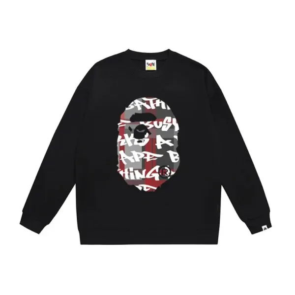 A Bathing Ape ABC Camo Ape Head Graphic Hoodie Black - 1
