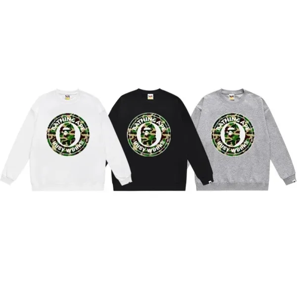 A Bathing Ape Paint Splatter Ape Head Gray Hoodie - 4