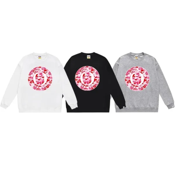 A Bathing Ape Paint Splatter Ape Head Gray Hoodie - 6