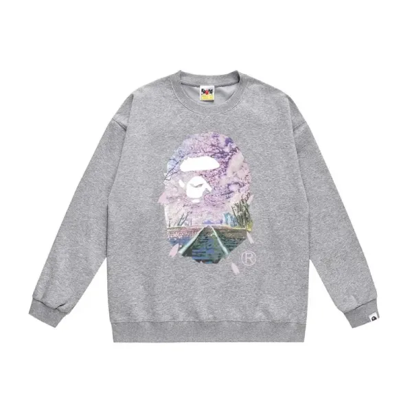 A Bathing Ape Sakura Road Sweatshirt Gray - 1