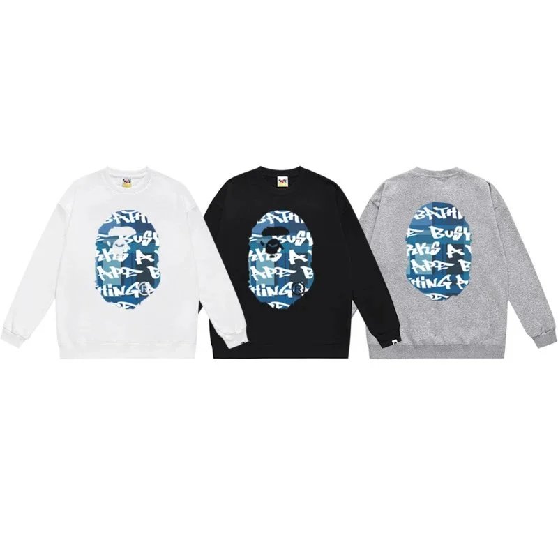 A Bathing Ape Paint Splatter Ape Head Gray Hoodie - 7