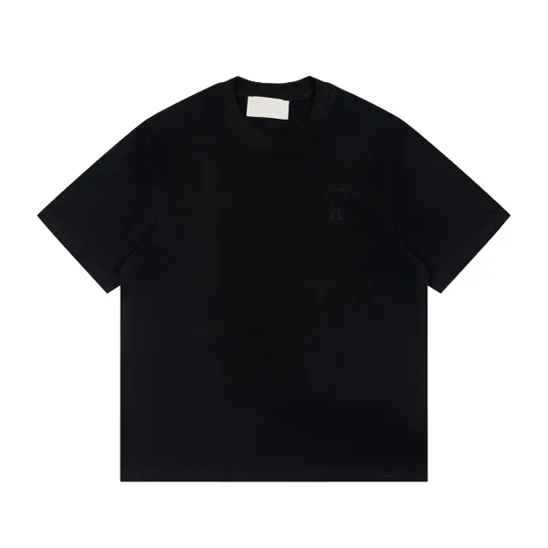 AMI Paris AMI Paris Black Outline Logo T-Shirt - 7