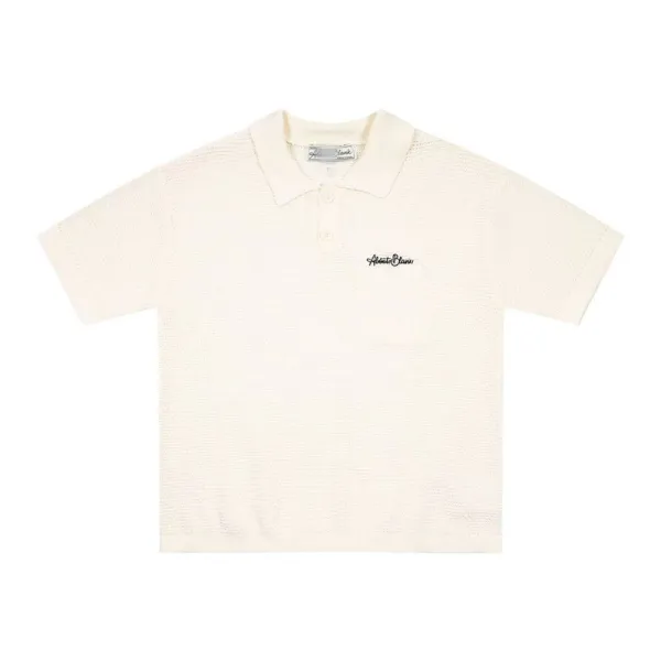 Aimé Leon Dore Ribbed Polo Cream Polo Polo Shirt - 6