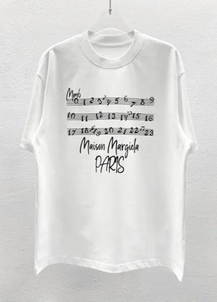 Maison Margiela MM6 Music Staff T-Shirt White - 1