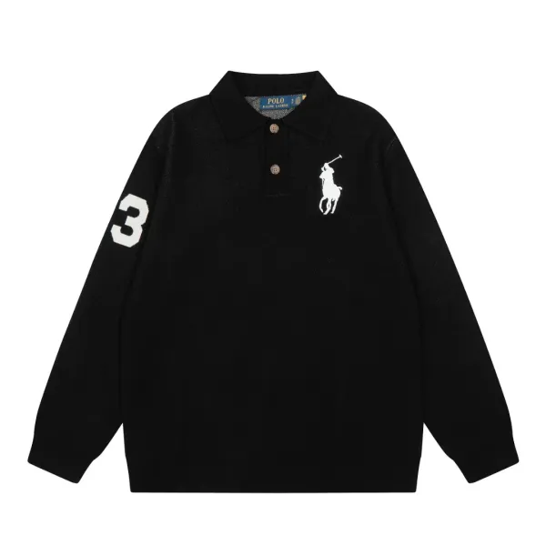 Polo Ralph Lauren Big Pony Knit Polo Black - 1