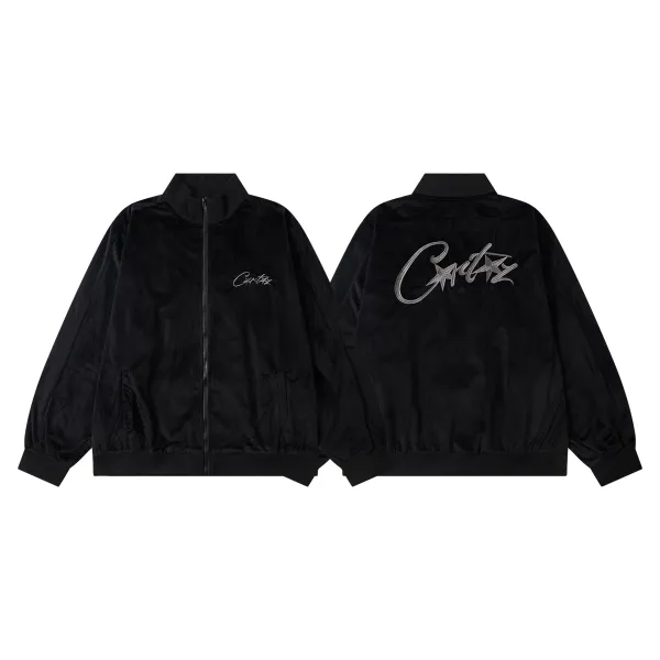 Celine Embroidered Velvet Bomber Jacket Black - 6