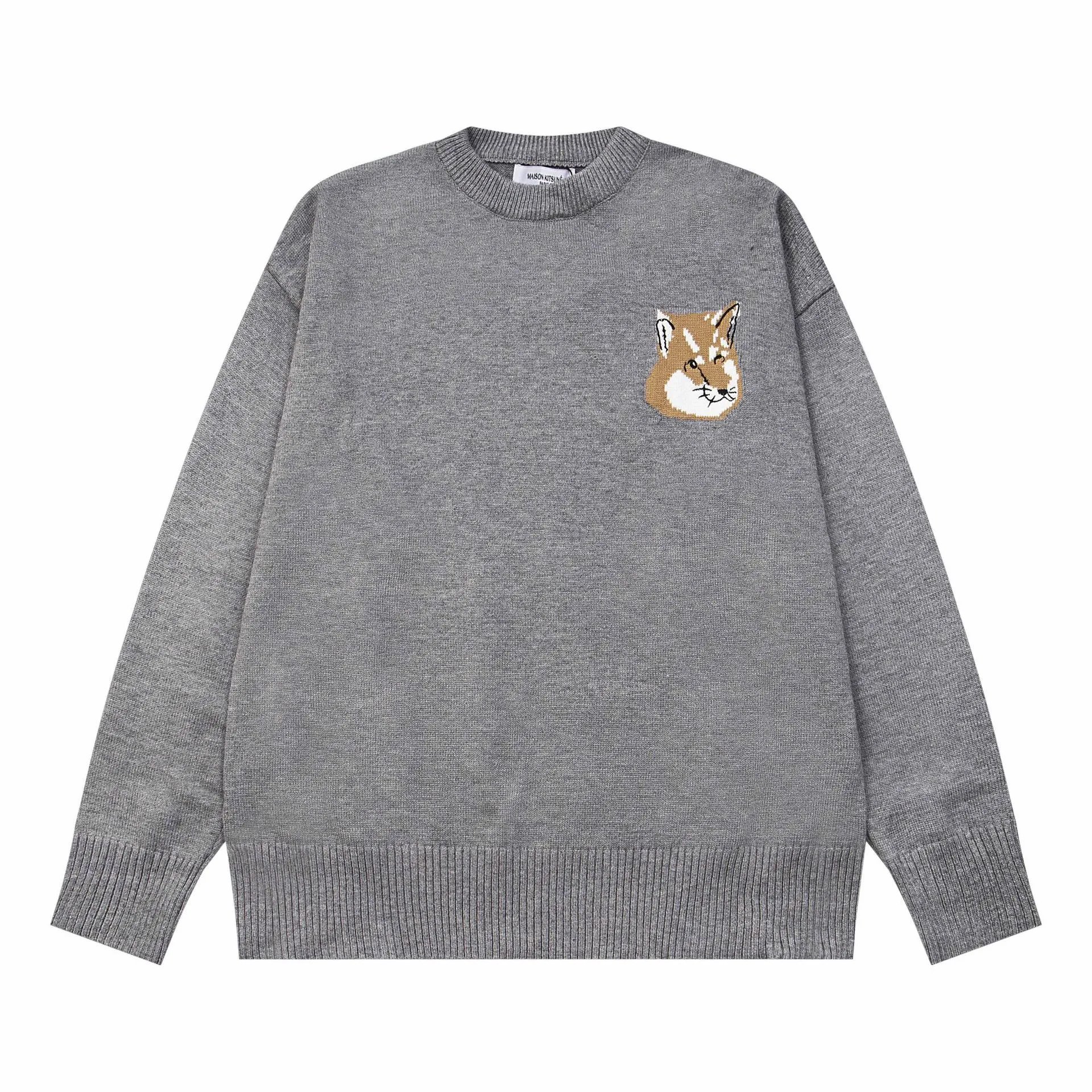 Maison Kitsuné Fox Embroidered Cream Sweater - 20