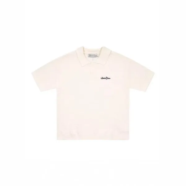 Aimé Leon Dore Ribbed Polo Cream Polo Polo Shirt - 1