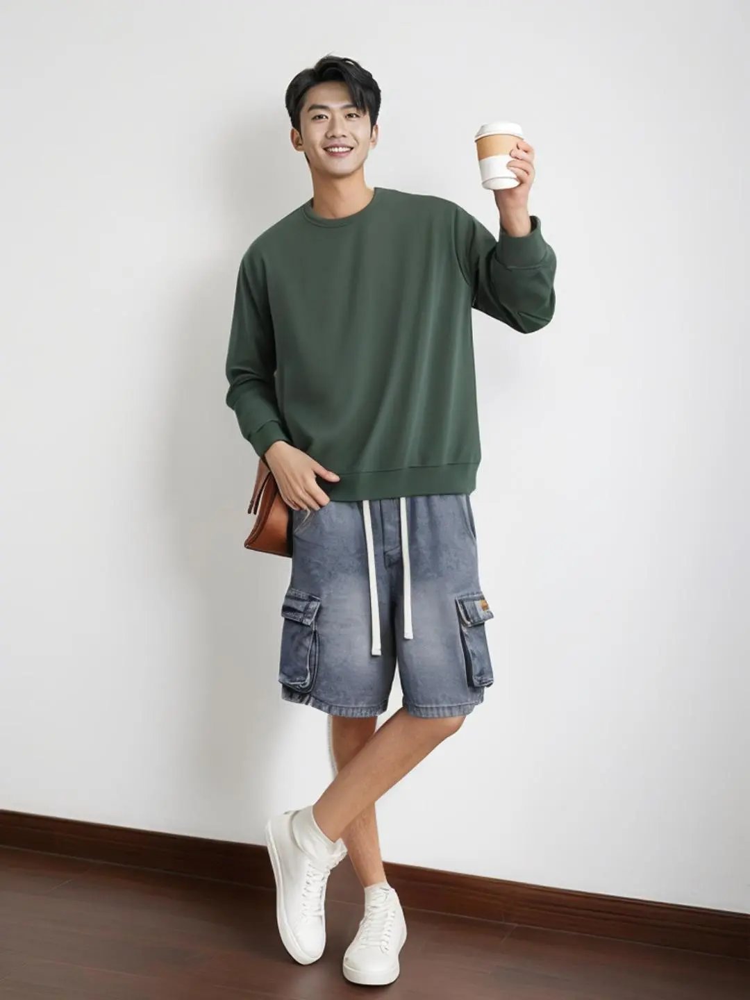Multi-Pocket Washed Cargo Shorts photo 6