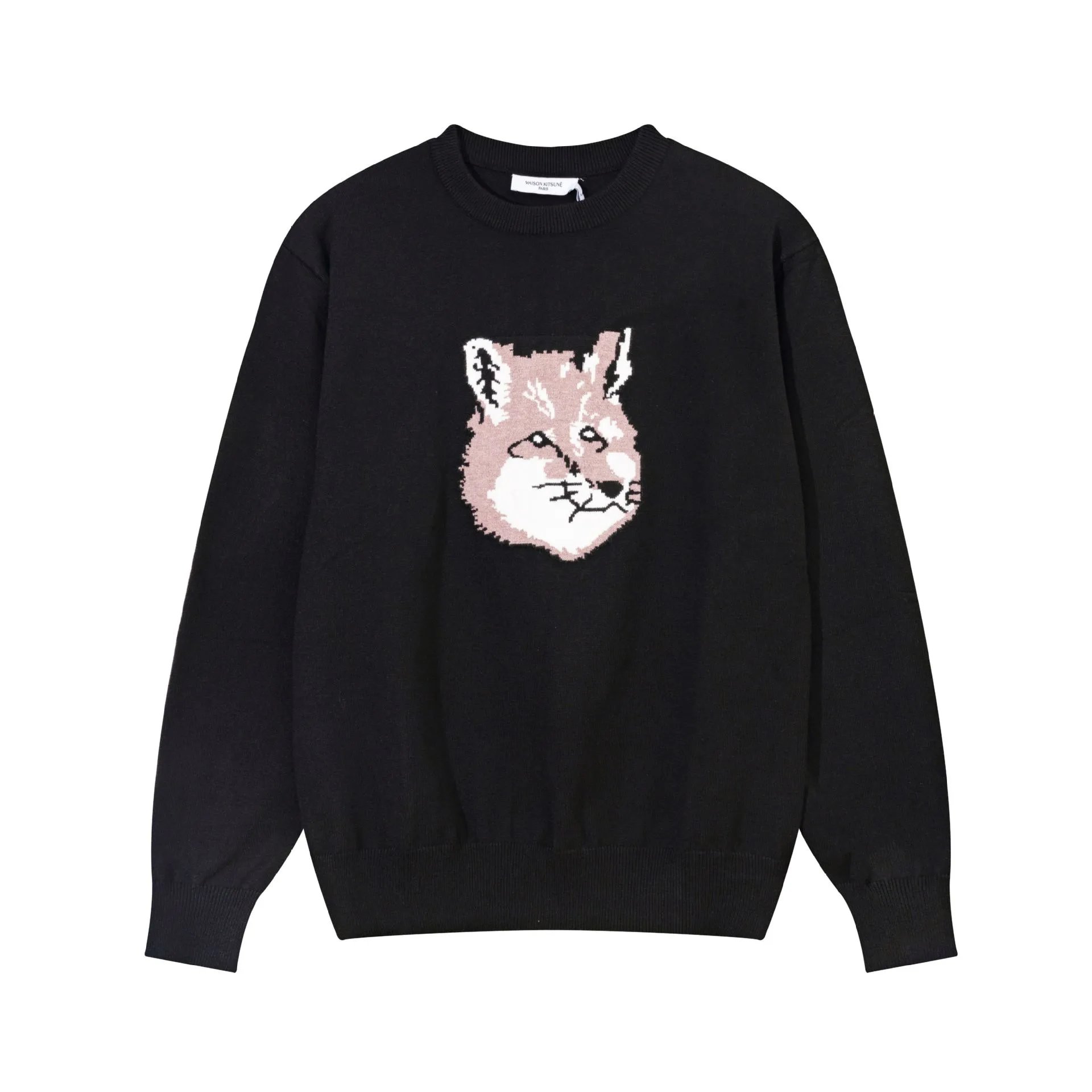 Maison Kitsuné Fox Embroidered Cream Sweater - 15