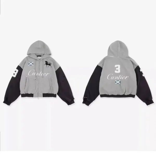 Cuntier x Unknown Collaborative Distressed Hoodie Gray/Black - 7