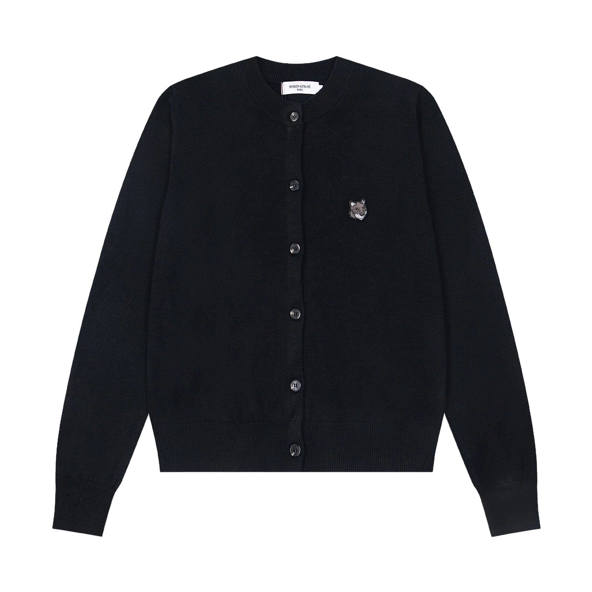 Maison Kitsuné Fox Embroidered Cream Sweater - 10