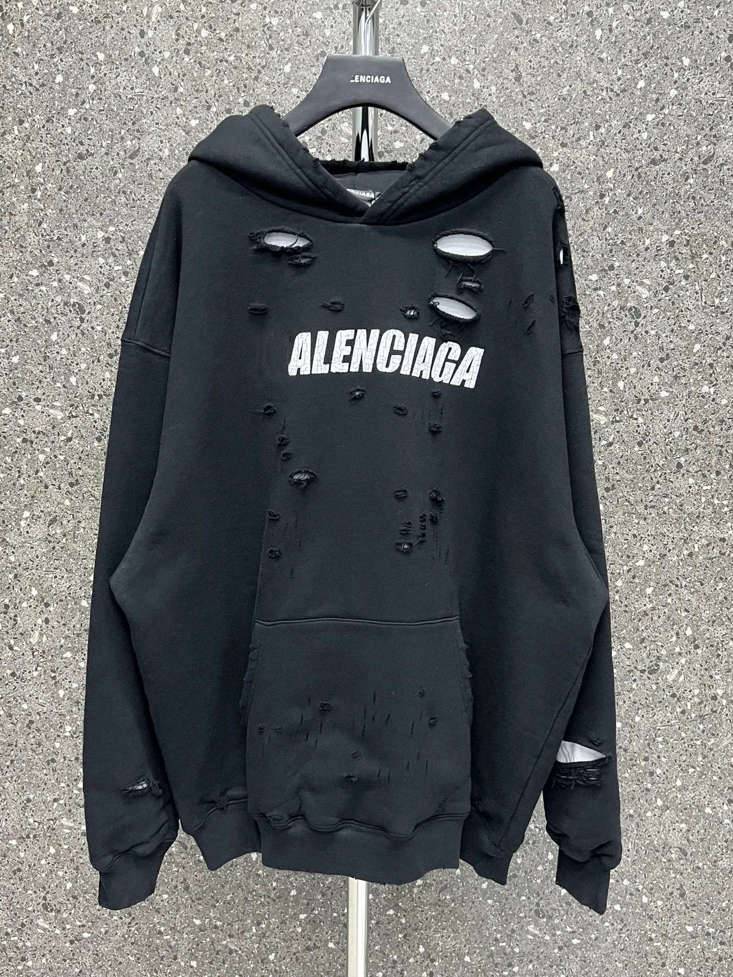 Balenciaga Distressed Hoodie 2
