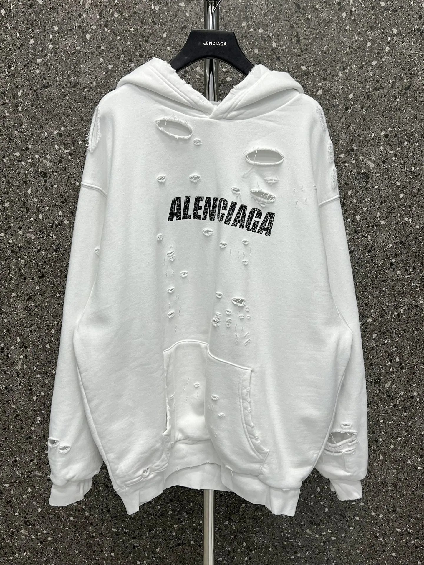 Balenciaga Distressed Hoodie 7