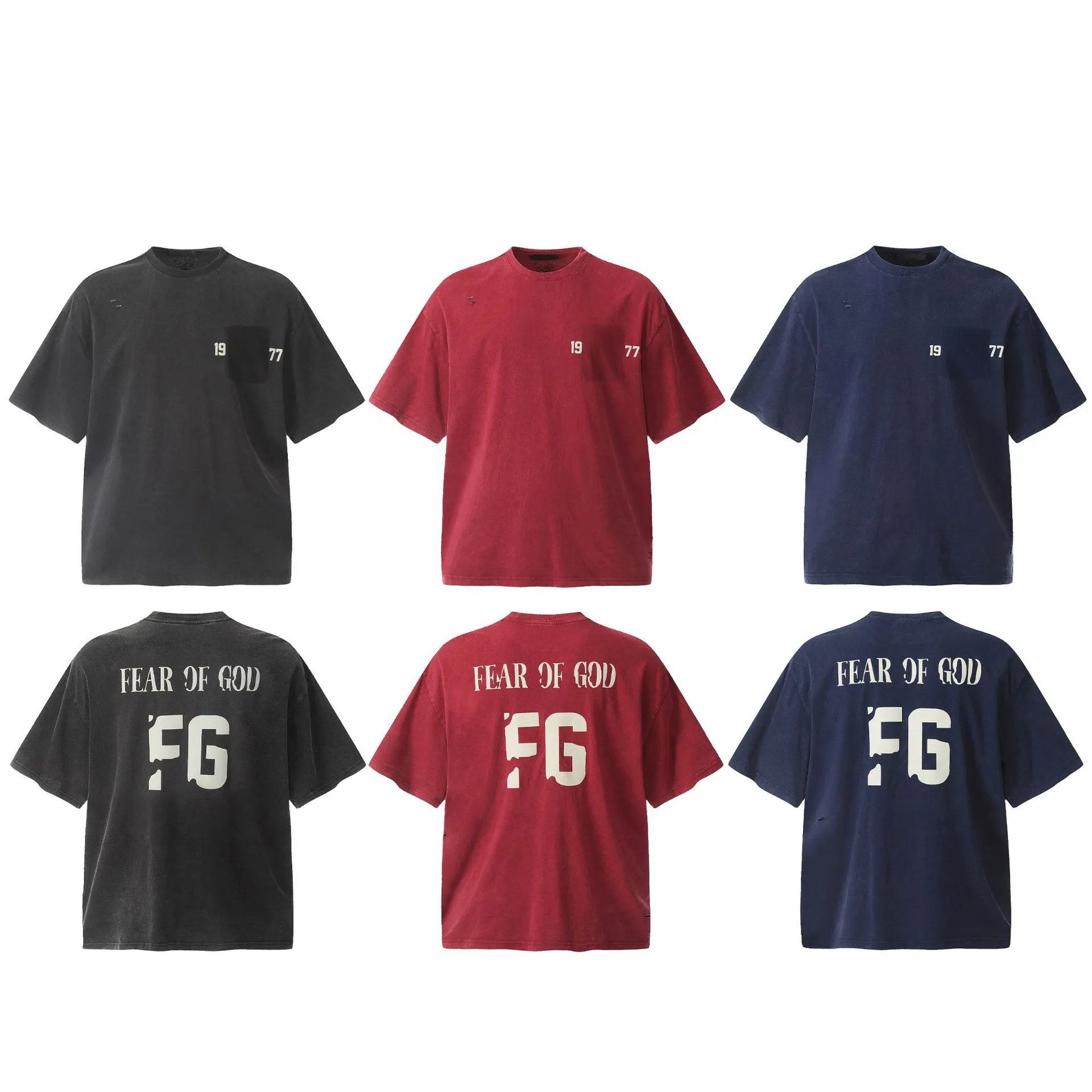 Fear Of God 1977 Vintage Washed FG Back Print T-Shirt