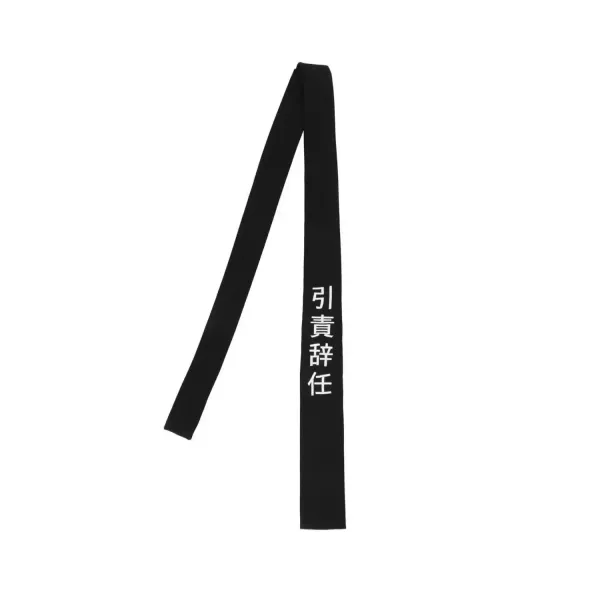 Design Chinese Character Sash Black Accessories - 2