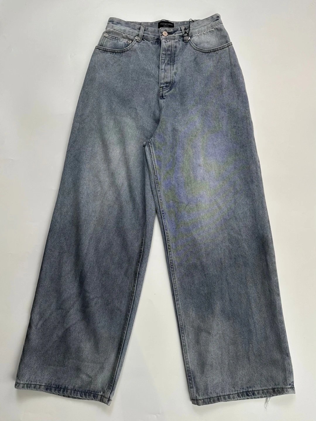 Balenciaga Blue Wide Leg Jeans