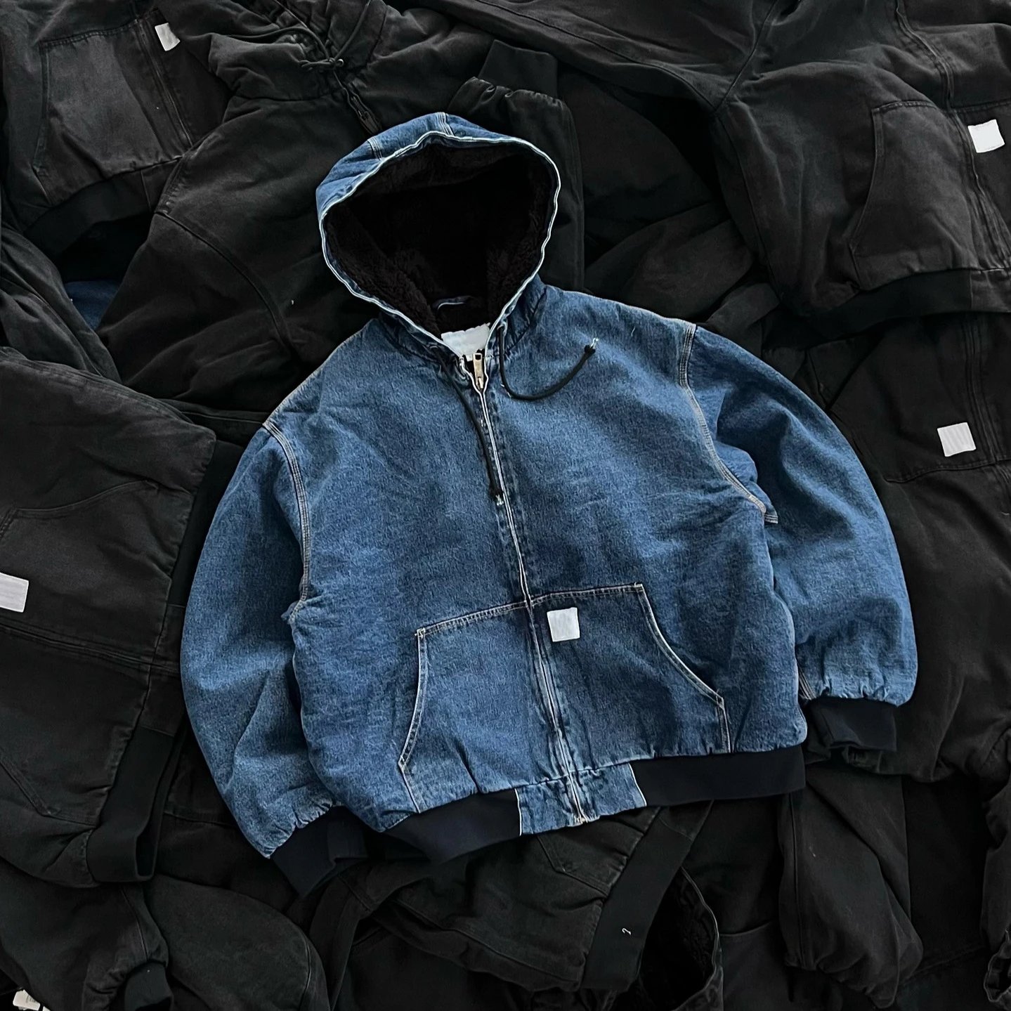 Washed and aged canvas cotton jacket 5