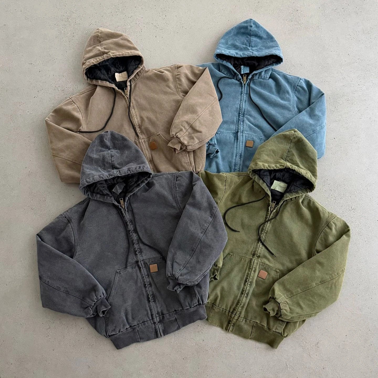 Washed and aged canvas cotton jacket 2