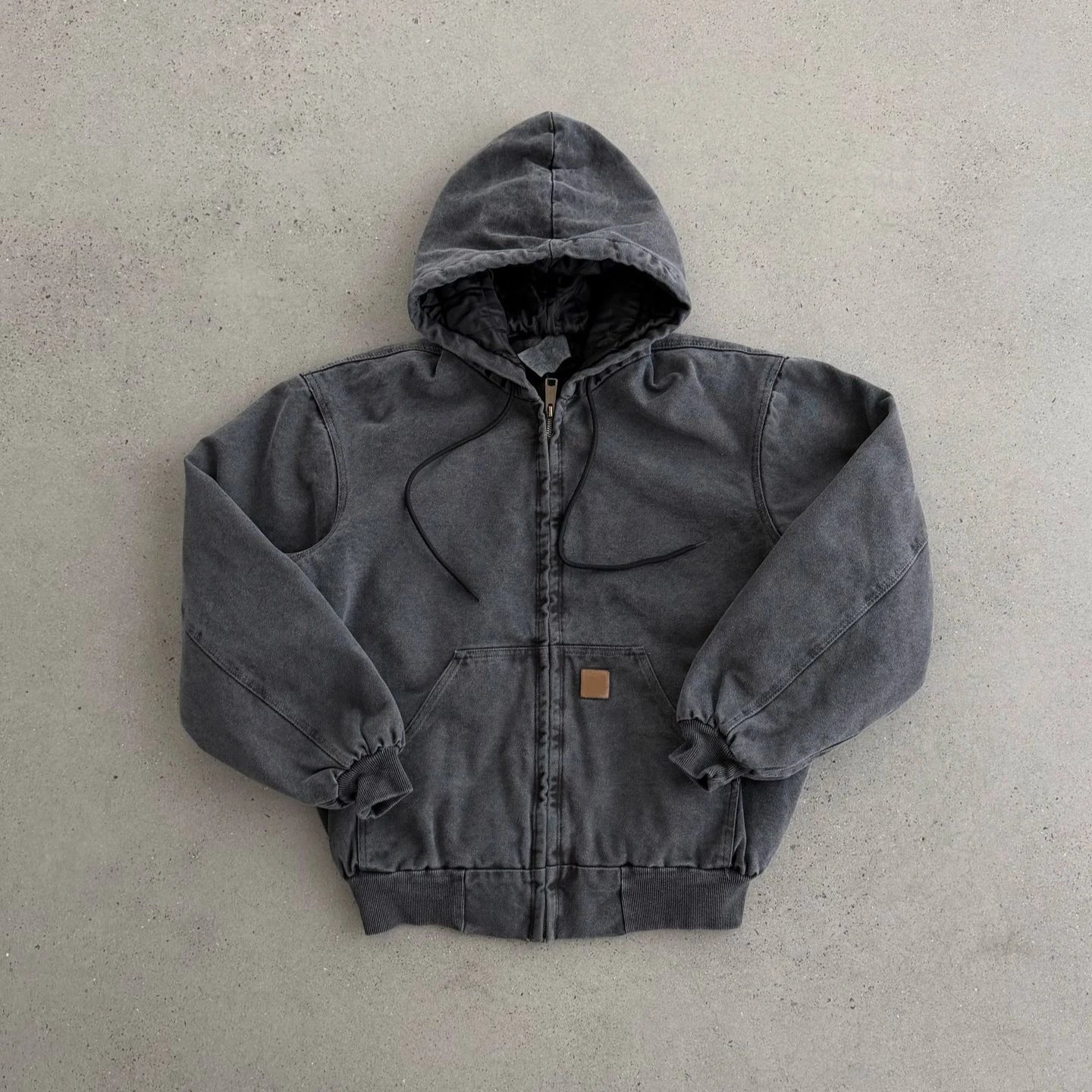 Washed and aged canvas cotton jacket 3