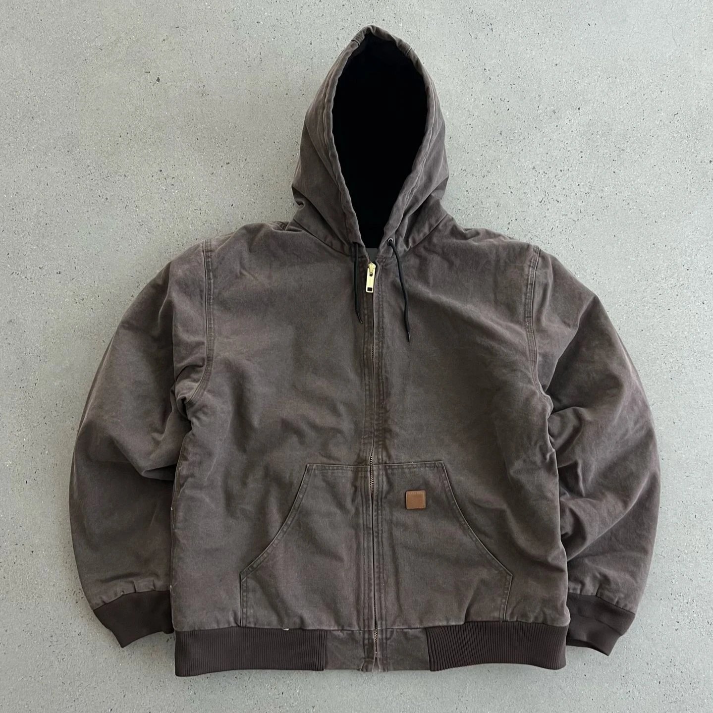 Washed and aged canvas cotton jacket 4
