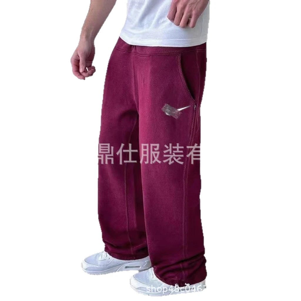 Couple wideleg casual sweatpants with soft embroidery 5