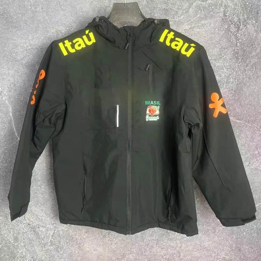 Brazil windbreaker black fleece-lined