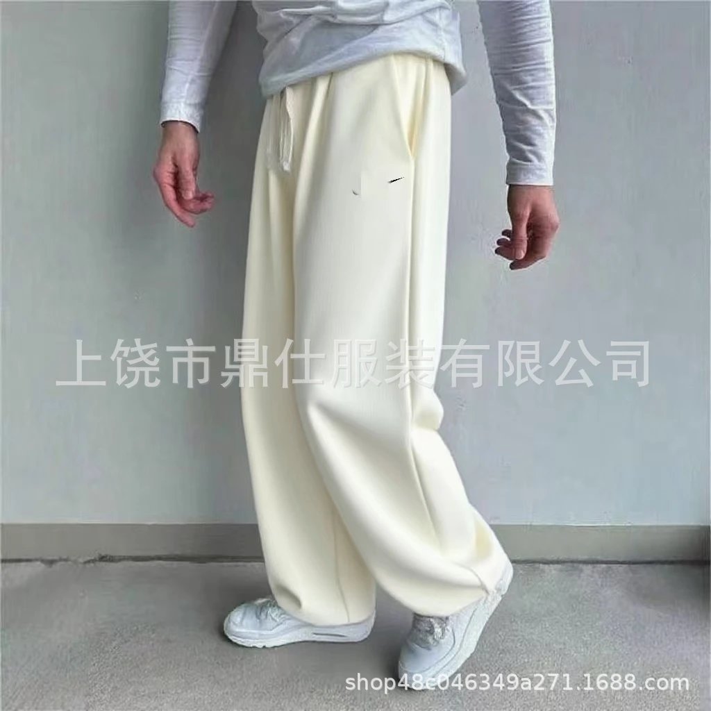 Couple wideleg casual sweatpants with soft embroidery 4