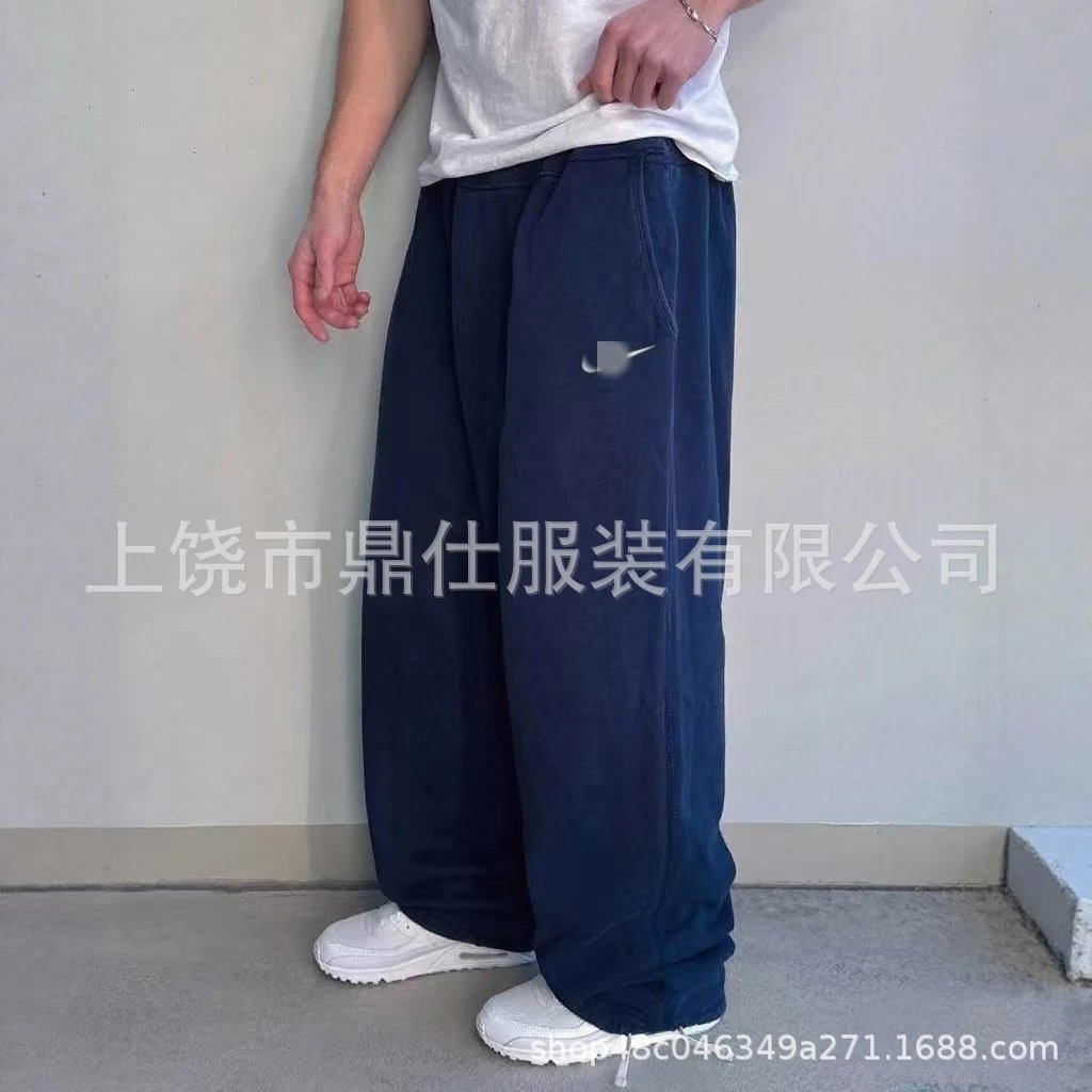 Couple wideleg casual sweatpants with soft embroidery 3