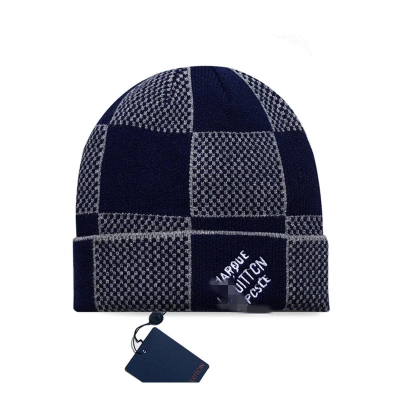 Louis Vuitton Damier Graphite Check-Knit Beanie