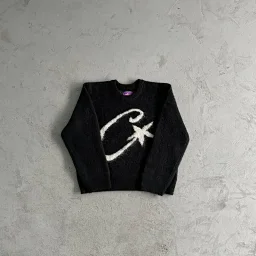 thumbnail for Corteiz European and American individuality street loose pullover sweater crew neck autumn big C knit ins jacket