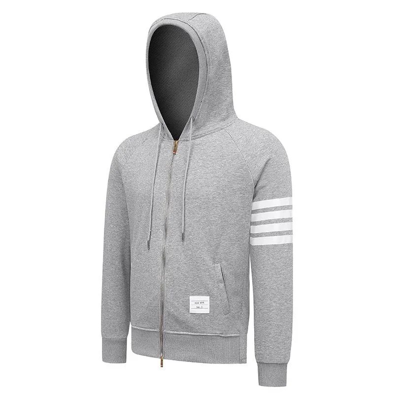 Thom Browne Classic Four-Bar Stripe Crewneck Sweatshirt Light Blue Sweater - 10