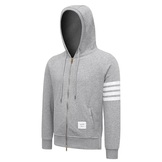 Unbranded Hoodies & Sweatshirts Four-stripe sleeve pullover hoodie product detail image 8