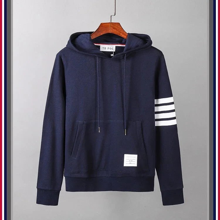 Thom Browne Classic Four-Bar Stripe Crewneck Sweatshirt Light Blue Sweater - 6