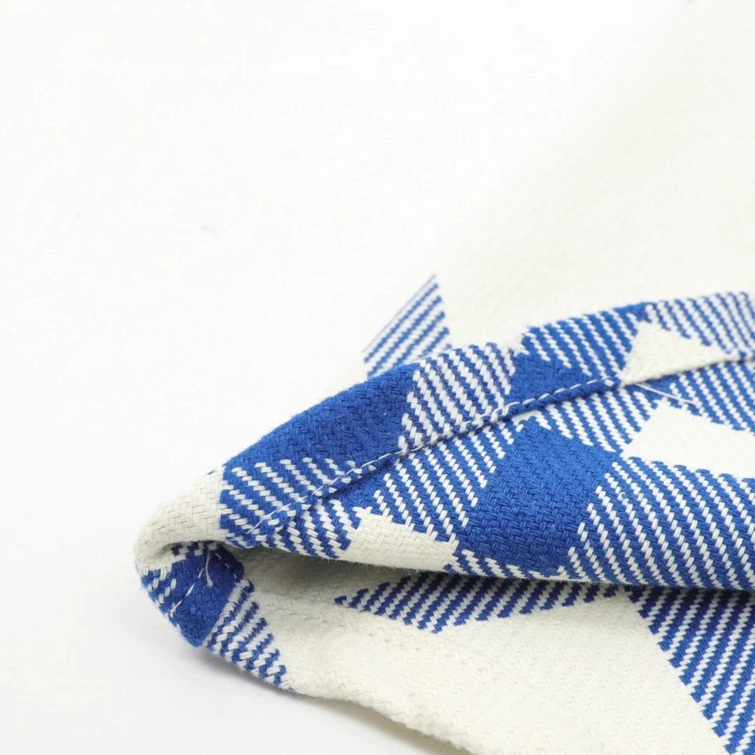 Burberry Classic斜格纹对格外套 Blue and Beige Plaid Shirt Jacket - 10