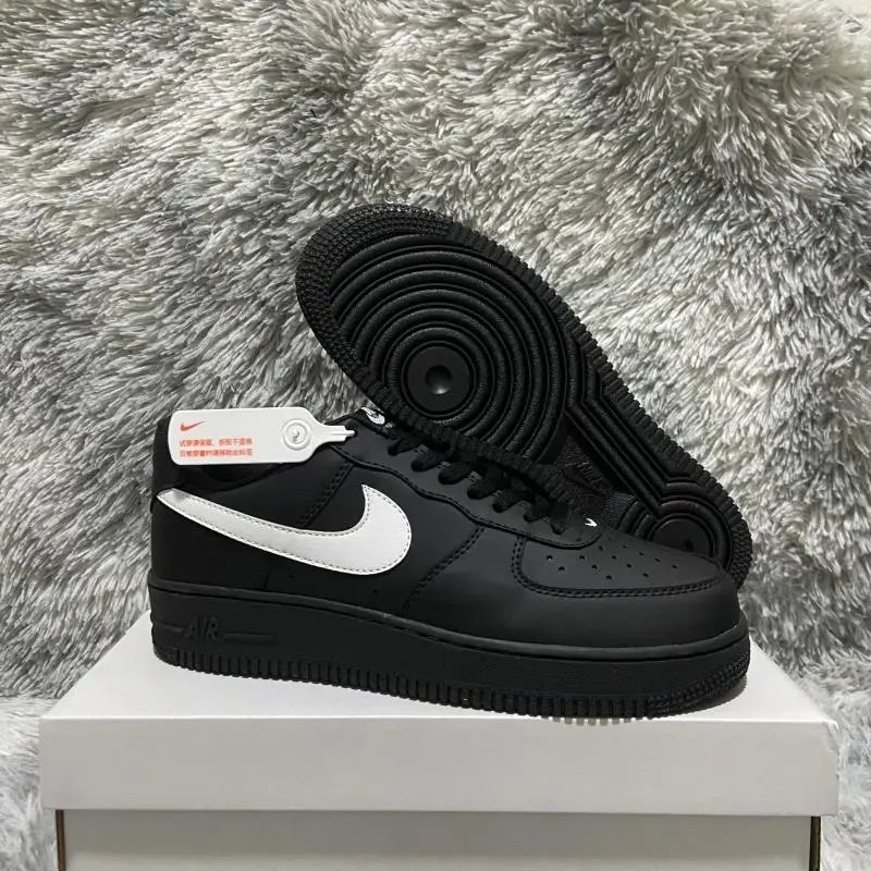 现货公司级特价 长期福利 空军一号黑色白勾AF1 Nike Air Force 1'07 Low 低帮版型 经典百搭舒适休闲鞋运动鞋男鞋女鞋情侣鞋 防滑耐磨板鞋哑光FZ0627 010  秋冬春夏爆款